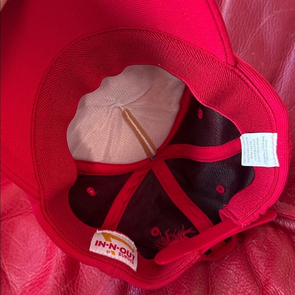 In-N-Out Burger Hat Employee Uniform Snapback Cap Short Brim Foam Unisex Adult - Picture 2 of 4